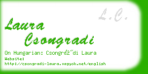 laura csongradi business card